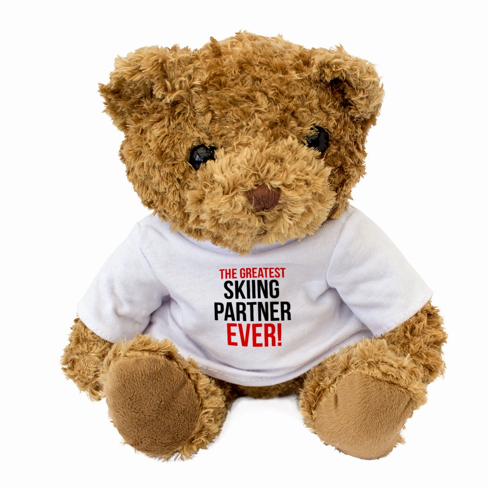 THE GREATEST SKIING PARTNER EVER - Teddy Bear - Cute Cuddly - Gift Present