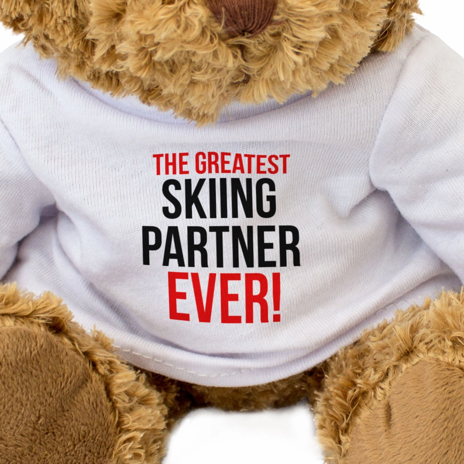 THE GREATEST SKIING PARTNER EVER - Teddy Bear - Cute Cuddly - Gift Present