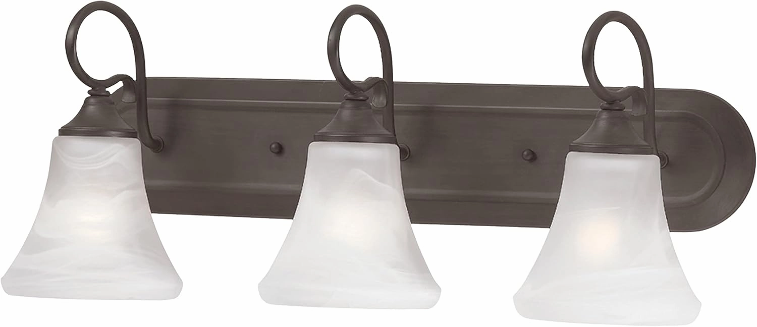Thomas Lighting SL744363 Elipse 3-Light Wall Lamp in Painted Bronze, 8" L x 24" W x 9.5" H