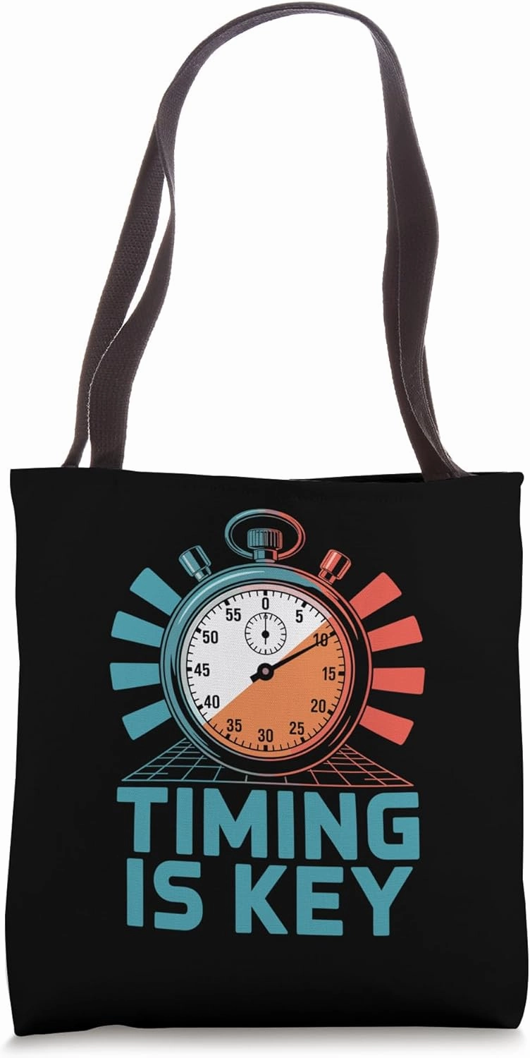 Timing Is Key Animation Draw Sketch Animate Storytelling Tote Bag