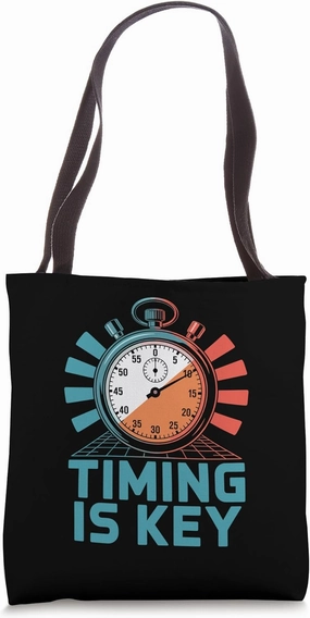 Timing Is Key Animation Draw Sketch Animate Storytelling Tote Bag