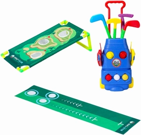 Toddler Golf Set with 2-in-1 Cornhole Board, Golf Club for Indoor and Outdoor Sports, Perfect for Kids' Active Play, Learning, and Development, Encourages Coordination and Fun