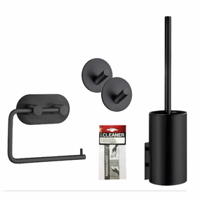 Toiletset Accessoires Smedo Smart pack mat zwart