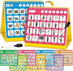 Torlam Identify & Match Game, Learn Professions, Food, Transportation, Wild and Sea Animals, 50 States, Educational Board Games Family Travel Party Camping Road Trip Car Activities for Kids 4-8 Adults