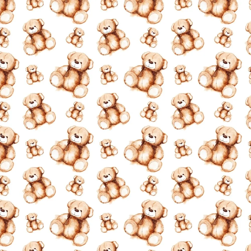 Tossed Lovely Teddy Bear Fabric