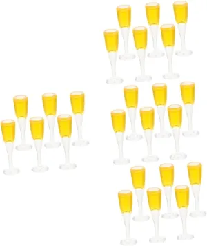 TOYANDONA 30pcs Miniature Wine Glasses Realistic Props for Dollhouse Decor for Mini House Decoration Miniature Scenes Compact Design