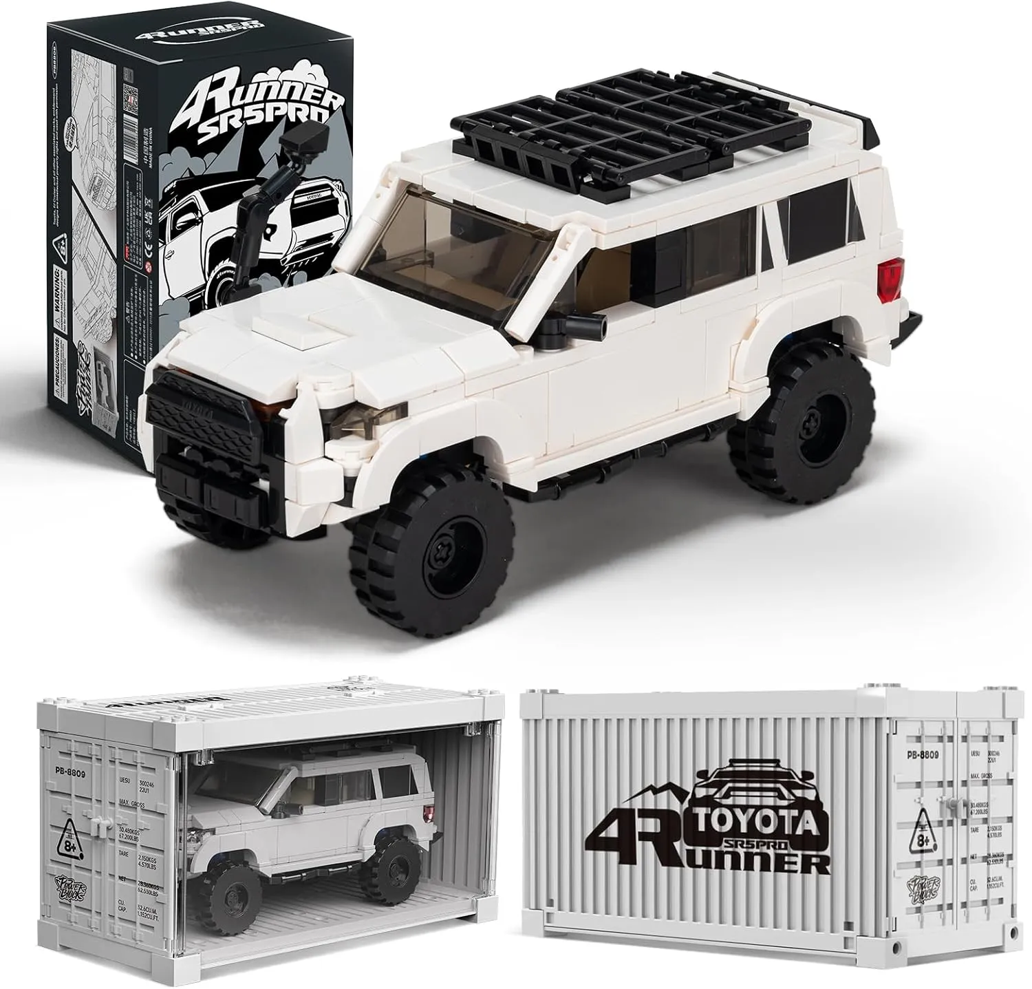 Toyota 4Runner SR5PRO Car Building with Collectible Display Container, TOYOTA Officially Licensed SUV, Compatible with Speed Champion, Building Toys for Adults and Kids Boys Ages 8-16(540PCS)