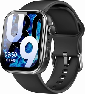 TOZO AMOLED S6 Smart Watch 1.85" Ultra-Clear Screen Dynamic Faces Bluetooth Call,100  Sports Modes Fitness Activity Tracker with Sleep Monitor IP68 Waterproof Black
