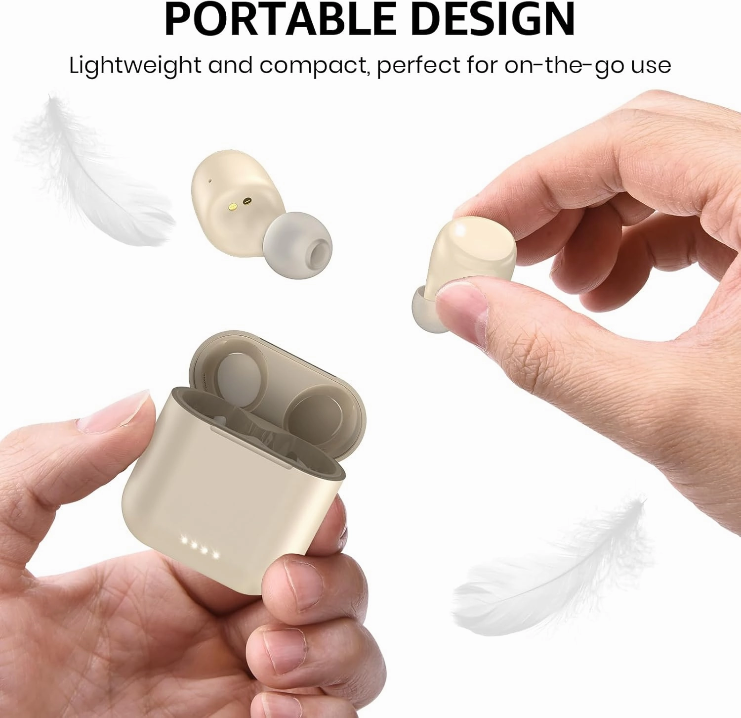TOZO T6 True Wireless Earbuds Bluetooth 5.3 Headphones 50H Long Playtime, Wireless Charging Case, IPX8 Waterproof Stereo Earphones, Built-in Mic Calls, Headset Premium Deep Bass 32 Preset EQs via APP