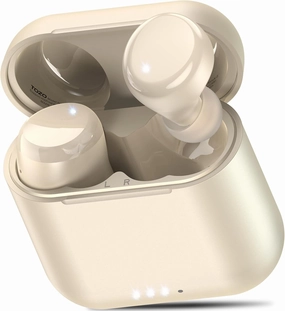 TOZO T6 True Wireless Earbuds Bluetooth 5.3 Headphones 50H Long Playtime, Wireless Charging Case, IPX8 Waterproof Stereo Earphones, Built-in Mic Calls, Headset Premium Deep Bass 32 Preset EQs via APP
