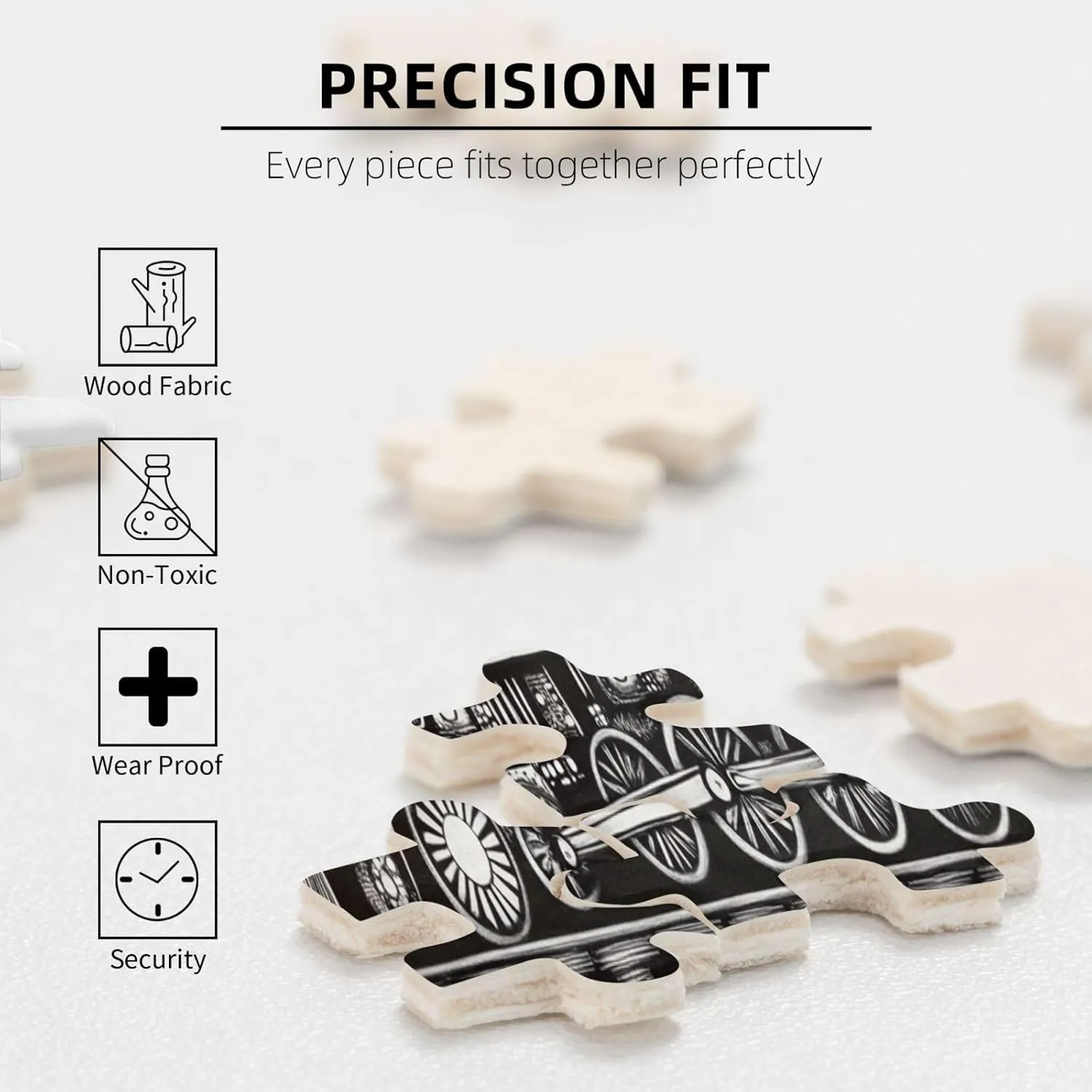 Train Forward Scene 500 Piece Adult Wooden Jigsaw Puzzles,Suitable for Home Decoration,Flight of Thought,Ideal for Exercising Brain Power,Patience,and Hands-on Skills，Gifts for Family