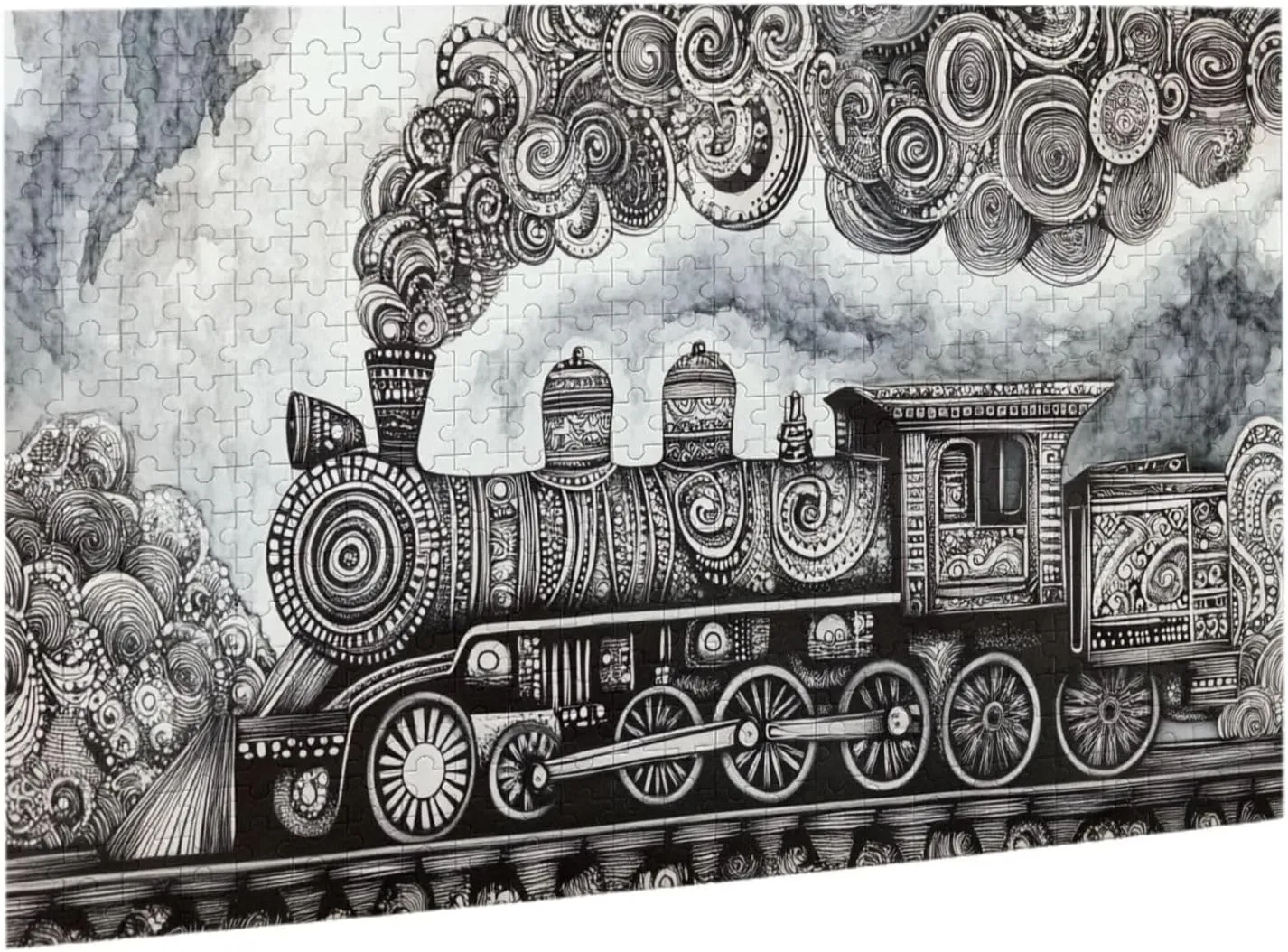 Train Forward Scene 500 Piece Adult Wooden Jigsaw Puzzles,Suitable for Home Decoration,Flight of Thought,Ideal for Exercising Brain Power,Patience,and Hands-on Skills，Gifts for Family