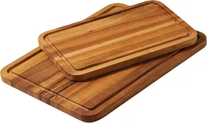 Tramontina FSC Certified Brazilian Tigerwood Cutting and Serving Board Set - 2 Pack (15 x 11-in & 12 x 8-in), 81000/049DS