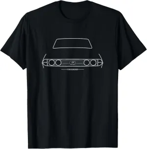 Triumph Stag British classic car white outline graphic T-Shirt