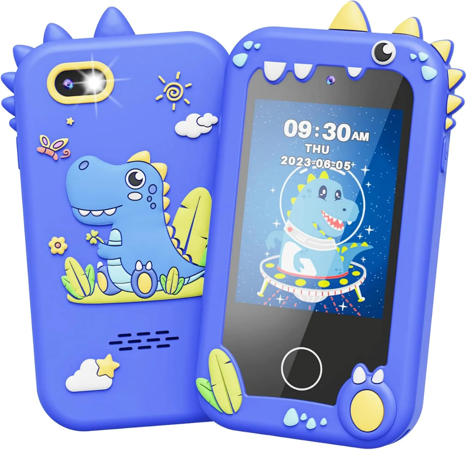UCIDCI Kids Smart Phone Toys for Girls Toddler Phone Toys with Learning Games, Christmas, Birthday Gifts for 3 4 5 6 7 Year Old Boys Blue