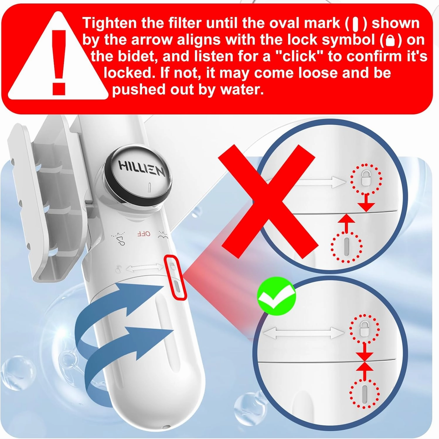 Ultra-Slim Bidet Attachment for Toilet with Filter, Removes Chlorine, Easy to Install, No Gaps No Leaks, pH balanced, Adjustable High Pressure, Non-Electric Dual Nozzles(Frontal/Rear)