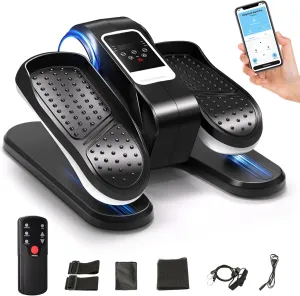 Under Desk Elliptical Machine with App – Quiet & Portable Electric Pedal Exerciser with Adjustable Speed and LED Display for Home and Office, Seated Ellipse Leg Exerciser Fully Assembled