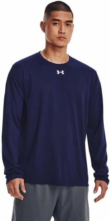 Under Armour Men's Team Tech Loose White/Grey Long Sleeve Shirt