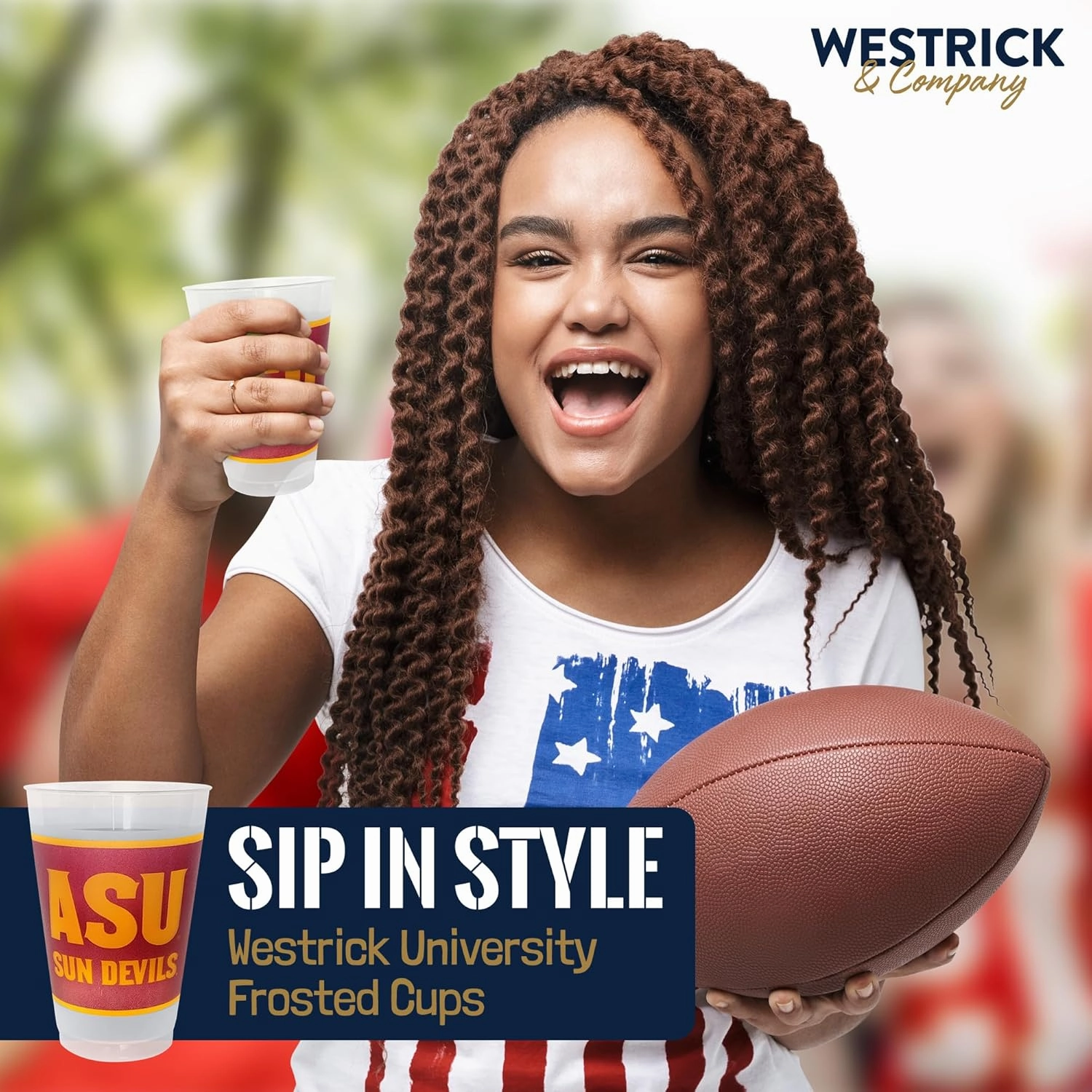 University Plastic Cups, Fun Party Supplies, Ideal Tailgate and Football Party Decorations, College Football Party Pack - 14 oz. Frosted Cups - 25 per Set, Wisconsin Badgers