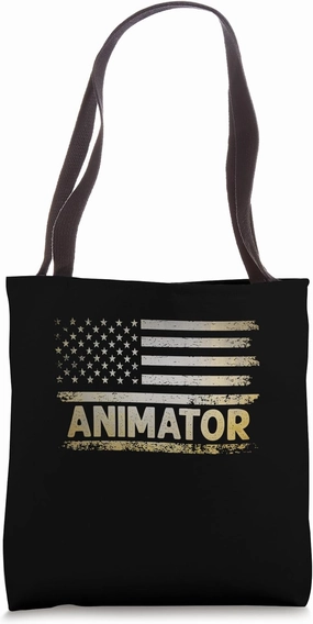 Usa Flag Animator Animation Draw Sketch Animate Storytelling Tote Bag