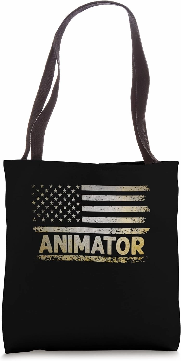 Usa Flag Animator Animation Draw Sketch Animate Storytelling Tote Bag