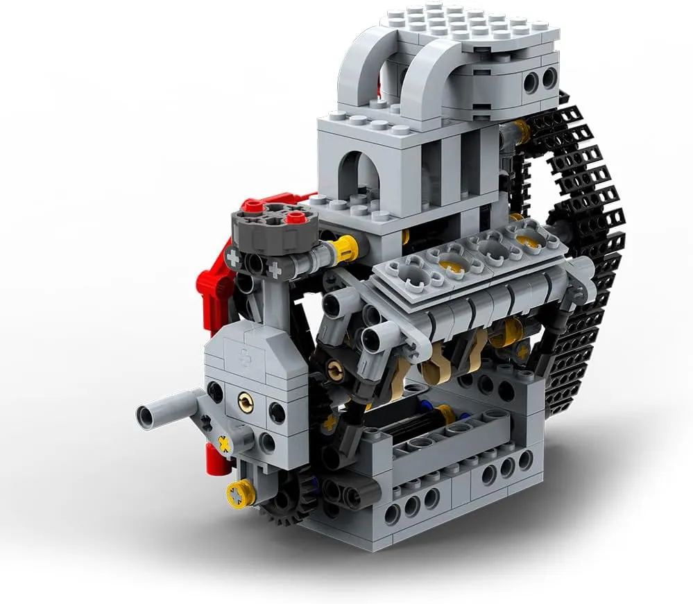 V8 Engine Model Kit, 306PCS Mini V8 Engine Model DIY Assembly MOC Building Blocks Set, Christmas Birthday Gifts for Adults and Teens