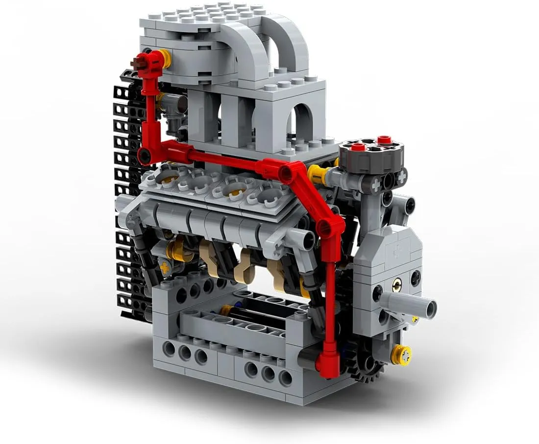 V8 Engine Model Kit, 306PCS Mini V8 Engine Model DIY Assembly MOC Building Blocks Set, Christmas Birthday Gifts for Adults and Teens