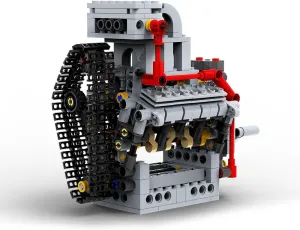 V8 Engine Model Kit, 306PCS Mini V8 Engine Model DIY Assembly MOC Building Blocks Set, Christmas Birthday Gifts for Adults and Teens