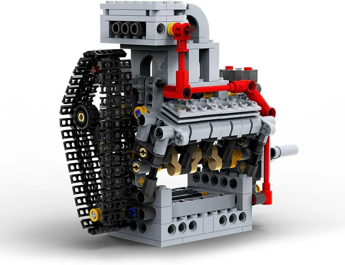 V8 Engine Model Kit, 306PCS Mini V8 Engine Model DIY Assembly MOC Building Blocks Set, Christmas Birthday Gifts for Adults and Teens