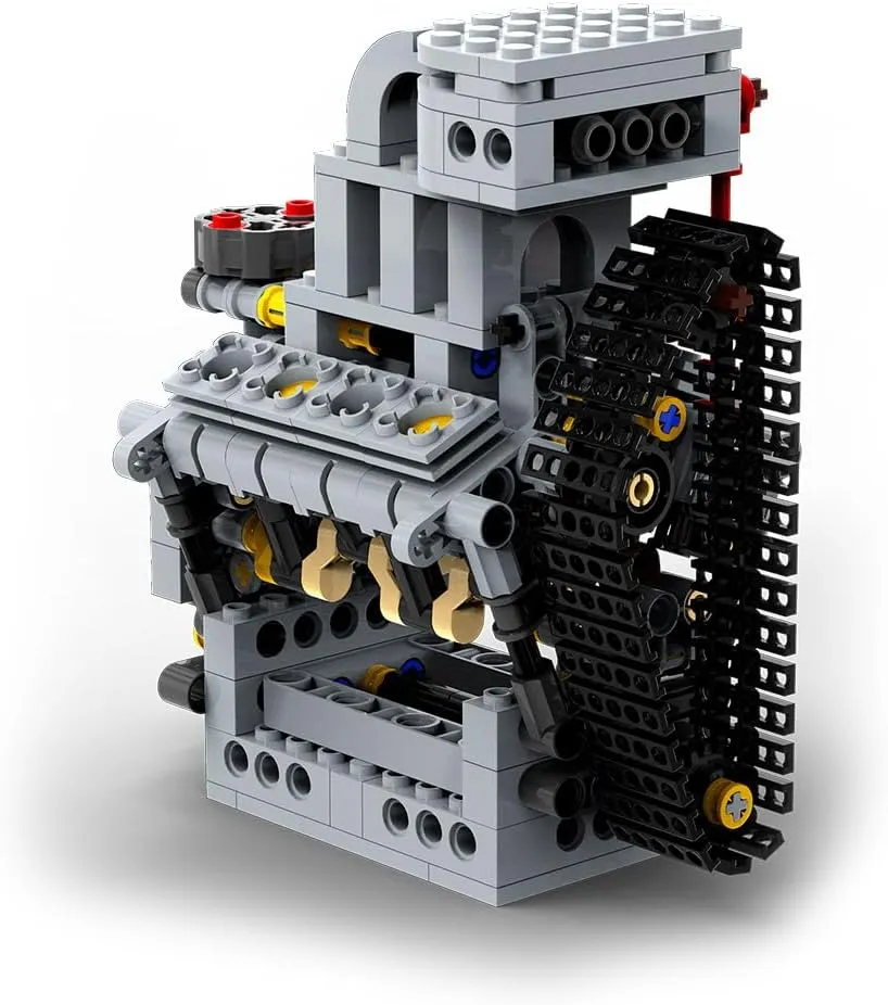 V8 Engine Model Kit, 306PCS Mini V8 Engine Model DIY Assembly MOC Building Blocks Set, Christmas Birthday Gifts for Adults and Teens