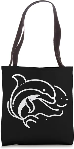 Vaquita Mariana Porpoise Artiodactyla Line Art Biologist Tote Bag
