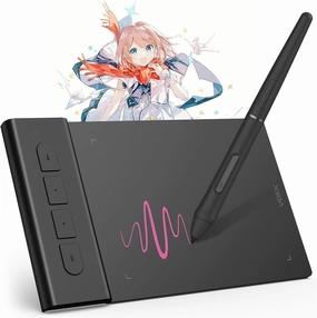VEIKK VK430 Drawing Tablet 4x3 inch OSU Tablet, Portable Computer Graphics Tablets with 4 Shortcut Keys 8192 Levels Battery-Free Stylus Pen, Compatible with Mac/Windows/Android/Linux