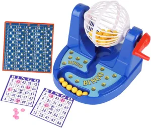 VICASKY 1pc Bingo Tray Bingo Game Ball Kids Blue Bingo Chips Bingo Cards Classic Metal Cage Classic Toys Party Fvaors Mini Machine Equipment Child Desktop