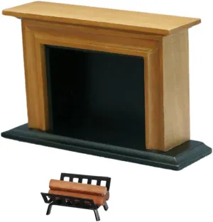 VICASKY 1set Mini Firewood Pile Fireplace Model Creative Micro Scene Dollhouse Accessory Vintage Design for DIY Crafts and Home Decor Realistic Details Compact
