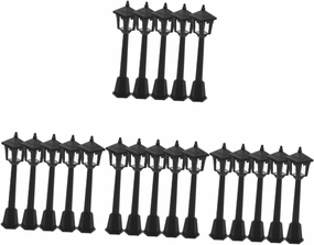 VICASKY 20pcs Mini Street Light Model Landscape Street Lamp for Tiny House Decor Lightweight Vivid Color Fine Craftsmanship for Dollhouse Accessories