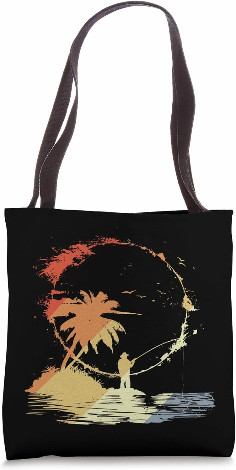 Vintage Fishing Drawing Fishery Tote Bag