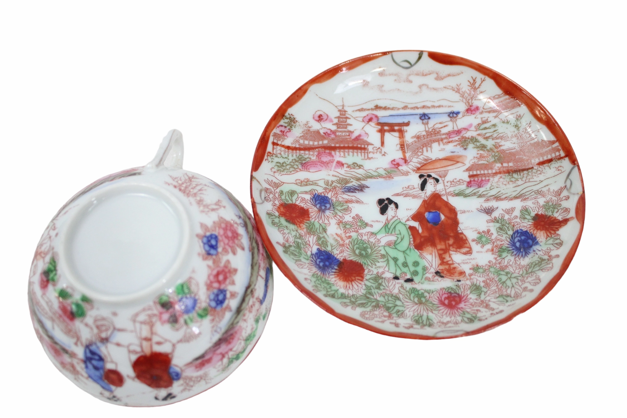 Vintage Geisha Painted Teacup