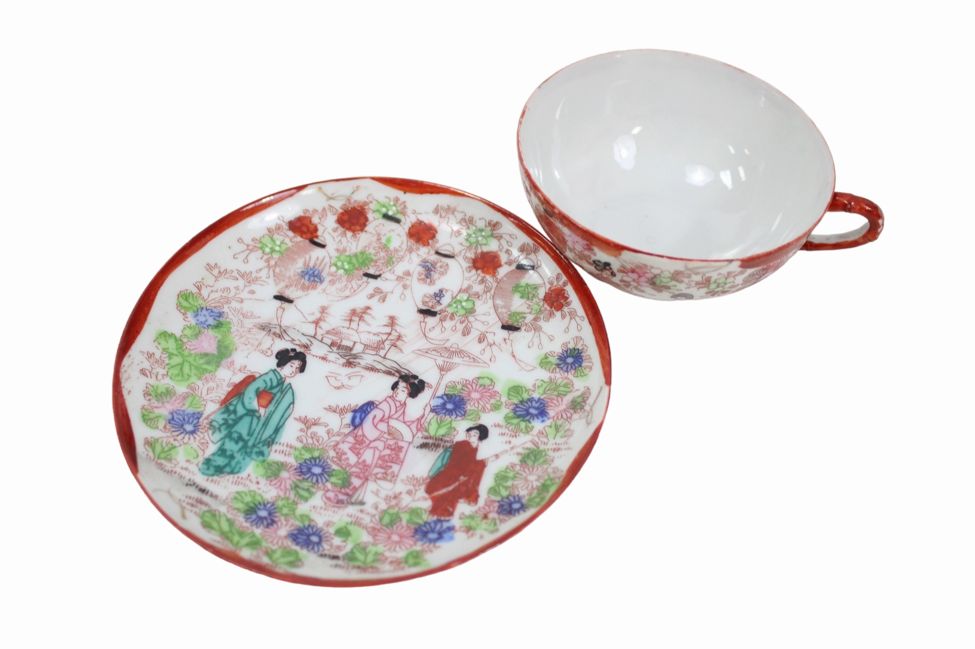 Vintage Geisha Painted Teacup