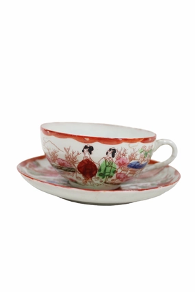 Vintage Geisha Painted Teacup