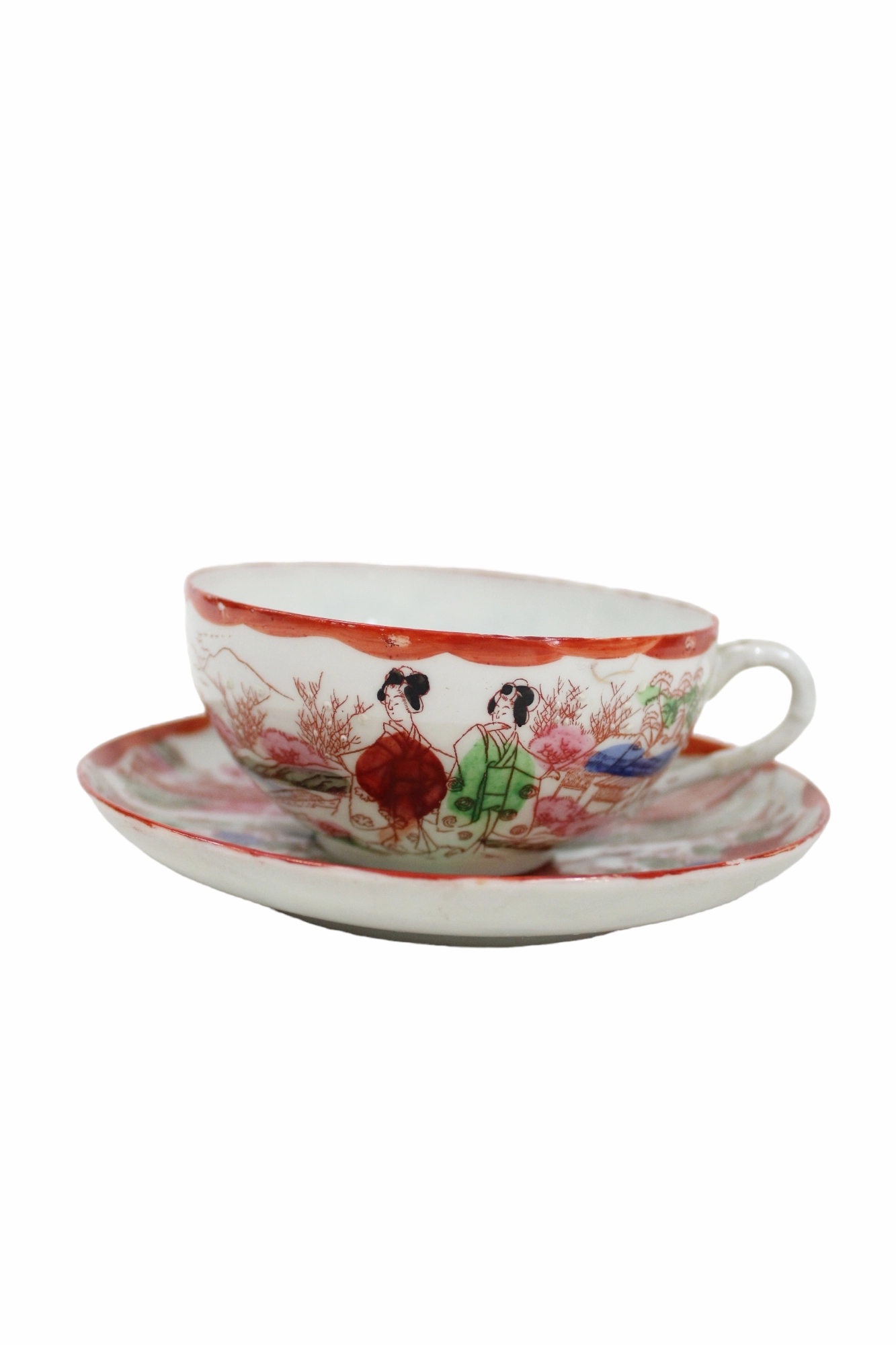 Vintage Geisha Painted Teacup