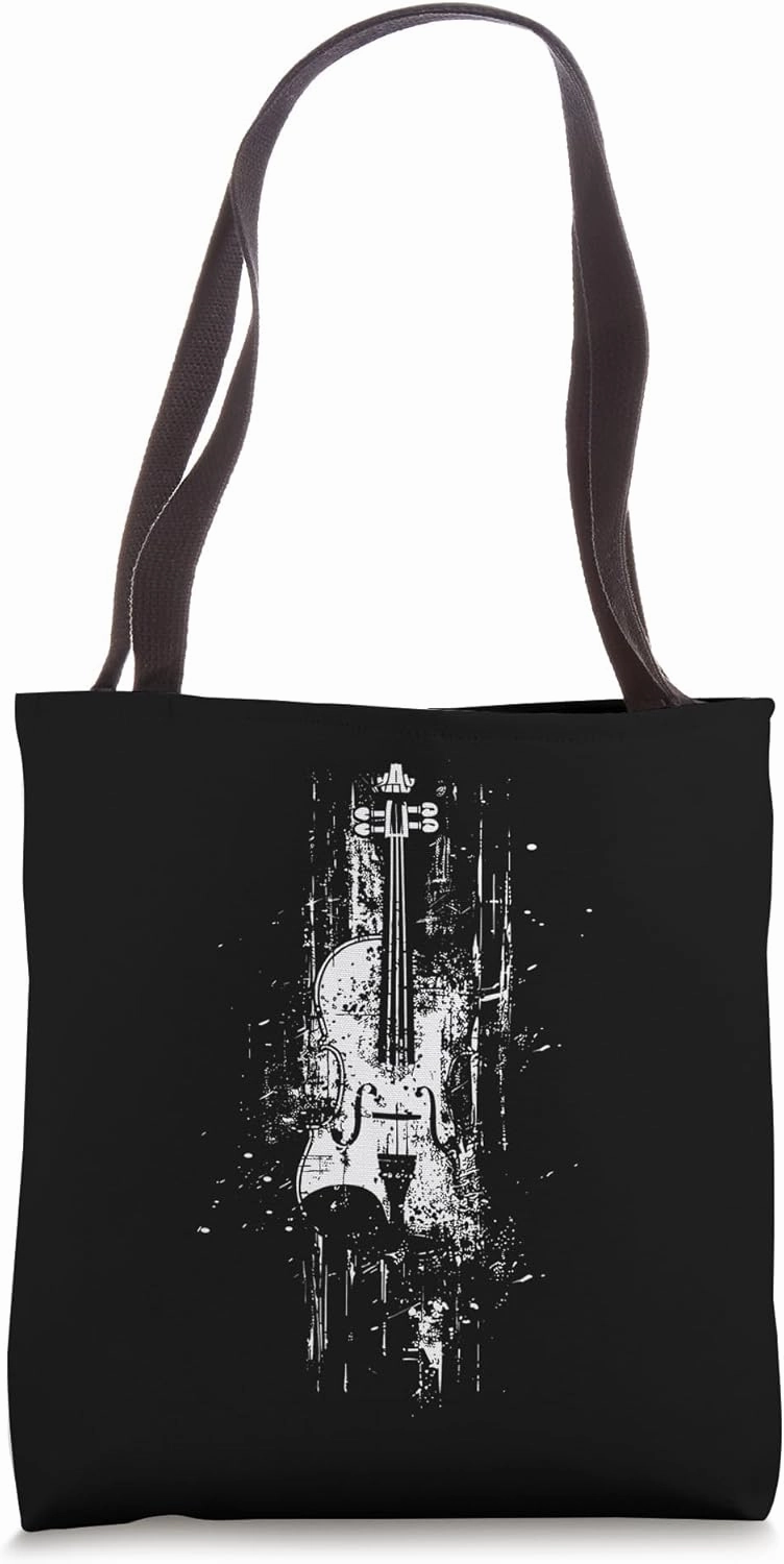 Violin Drawing Fiddler Tote Bag