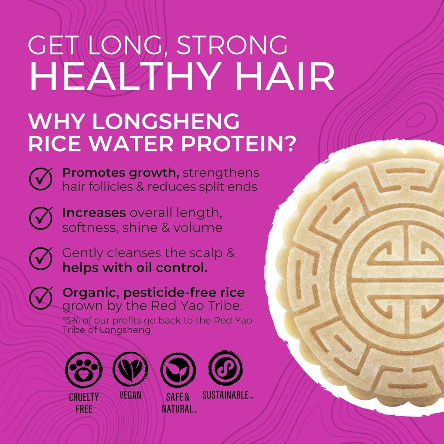 Viori Terrace Garden Shampoo and Conditioner Bar Set Made with Rice Water - Handcrafted Sulfate Free Shampoo and Conditioner