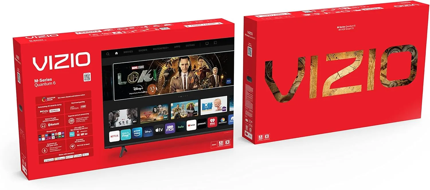 VIZIO 43-inch MQ6 Series 4K QLED HDR Smart TV w/Dolby Vision, WiFi 6E, Bluetooth Headphone Capable, AMD FreeSync & Alexa Compatibility, M43Q6M-K04, 2023 Model