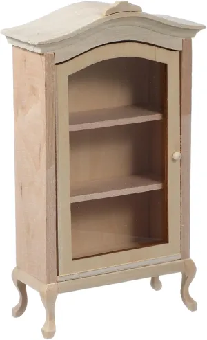Wakauto Mini Bookshelf Furniture: Miniature Display Cabinet Model Wooden Shelf Cabinet Doll House Furniture Accessories