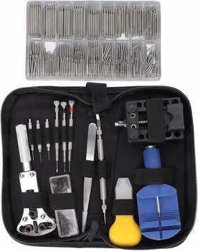 Watch Repair Kit, Watch Repair Tool Set Adjustable Back Case Opener Watch Strap Remover with Storage Bag for Home Use for Watch Repair Shop Watches