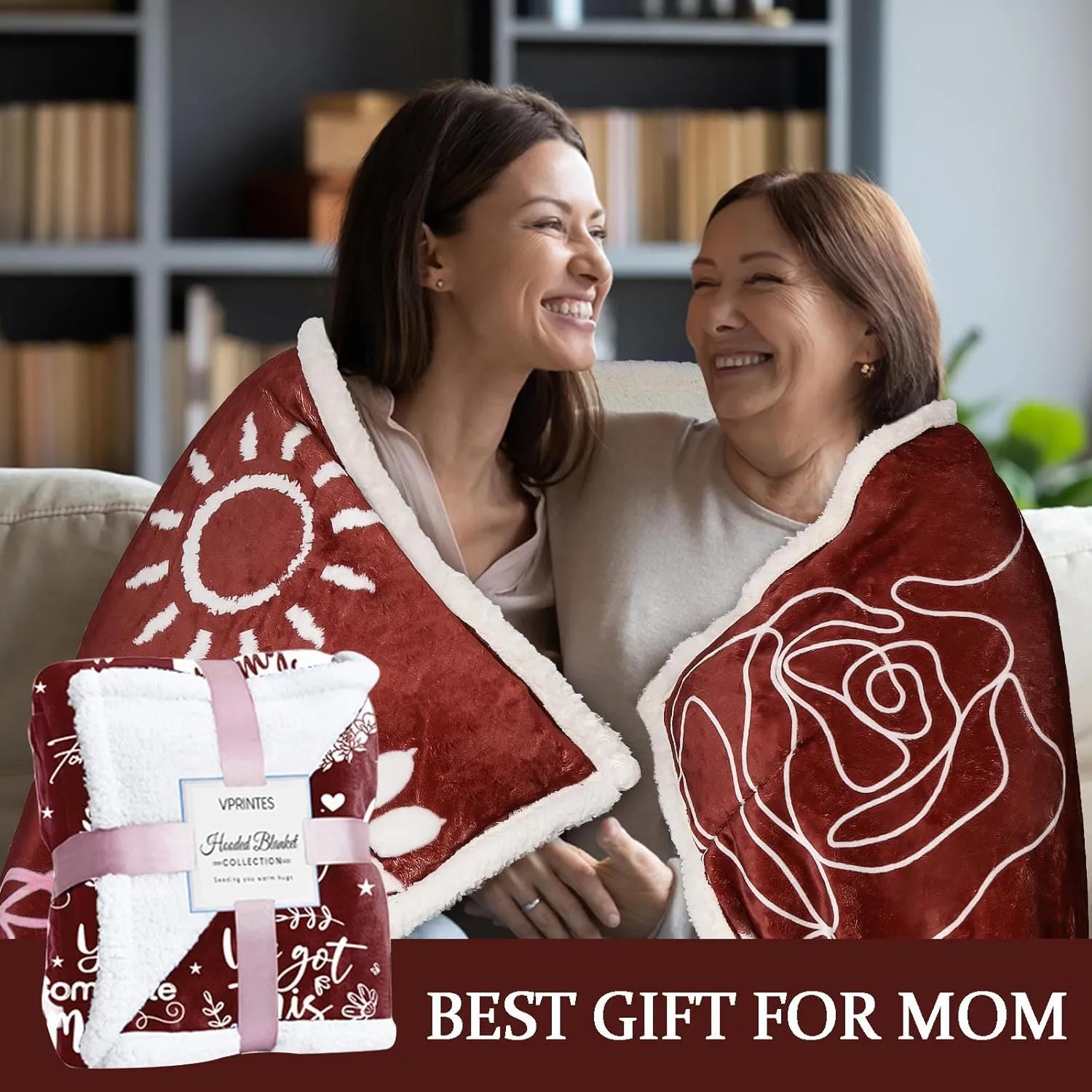 Wearable Blanket Hoodie for Mama, Oversized Blanket Hoodies for Women Mom