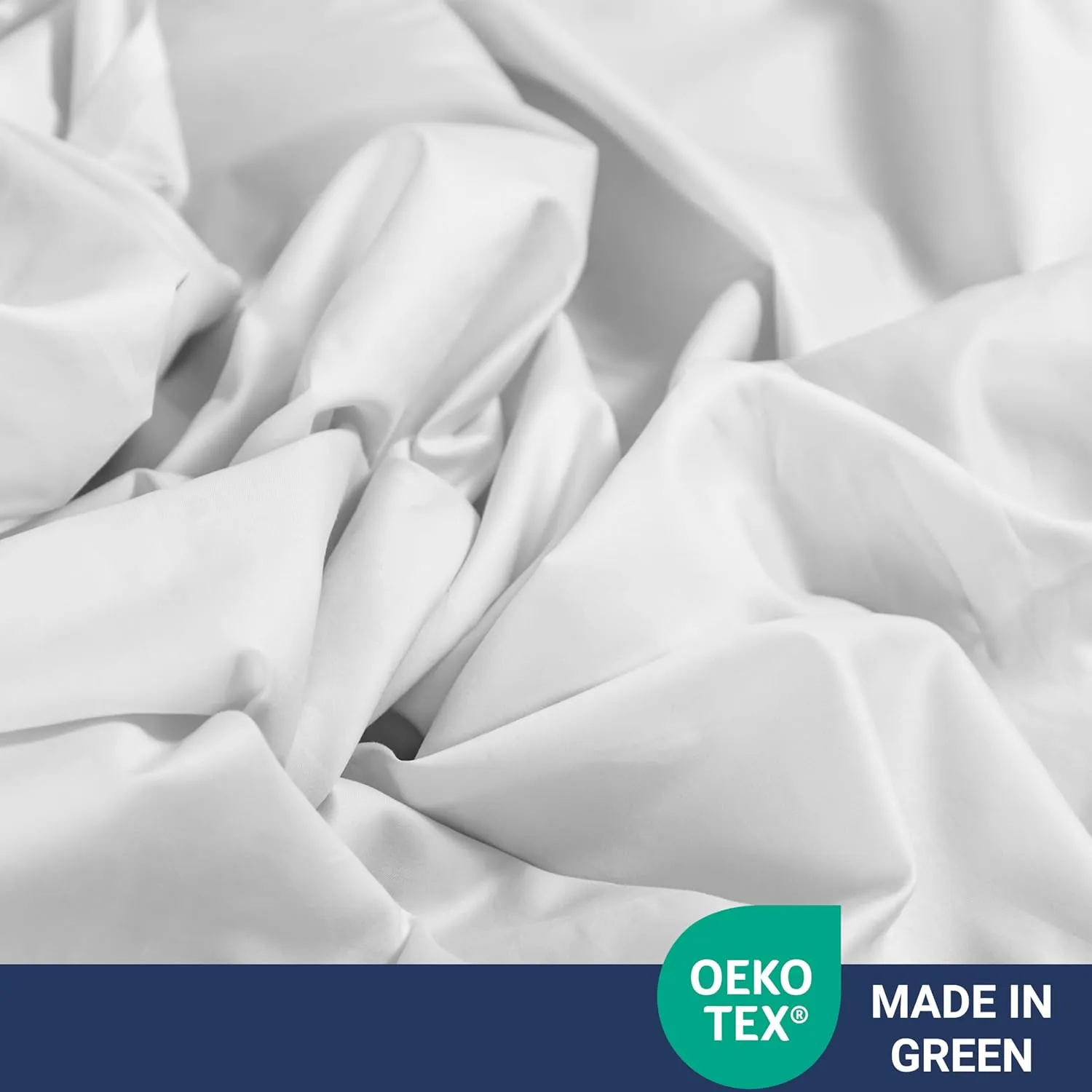 WESTBROOKE Lush Sateen 100% Cotton Sheet Set | King Size Sateen Sheets - 4 Piece Long Staple Cotton Bedding Set with Elasticized 15.5" Deep Pocket - Soft, Breathable Luxury Sheets - Hotel White
