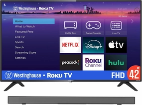 Westinghouse Full HD 42 Inch TV and 3.1.2 All-in-One Soundbar