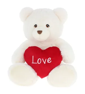 White Bear with Heart- 75cm