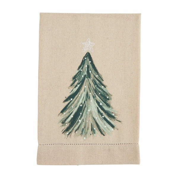 White Xmas Painted Towel